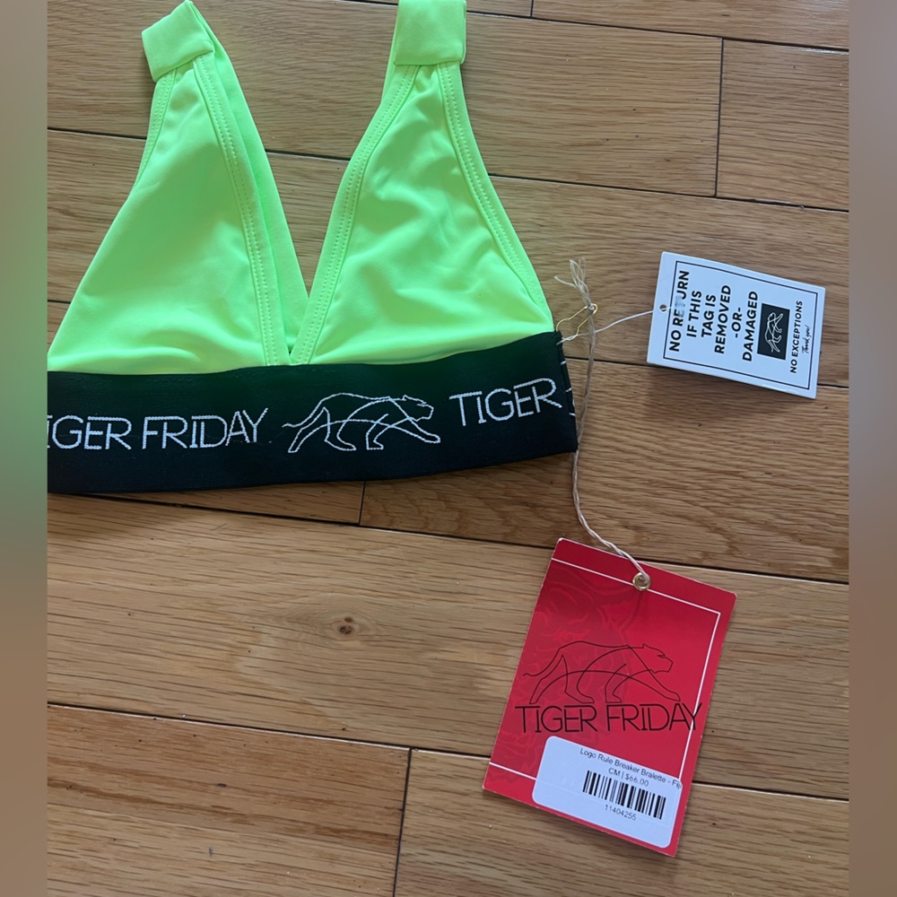 Tiger Friday neon green top